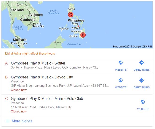 gymboree-philippines-google-business-listing